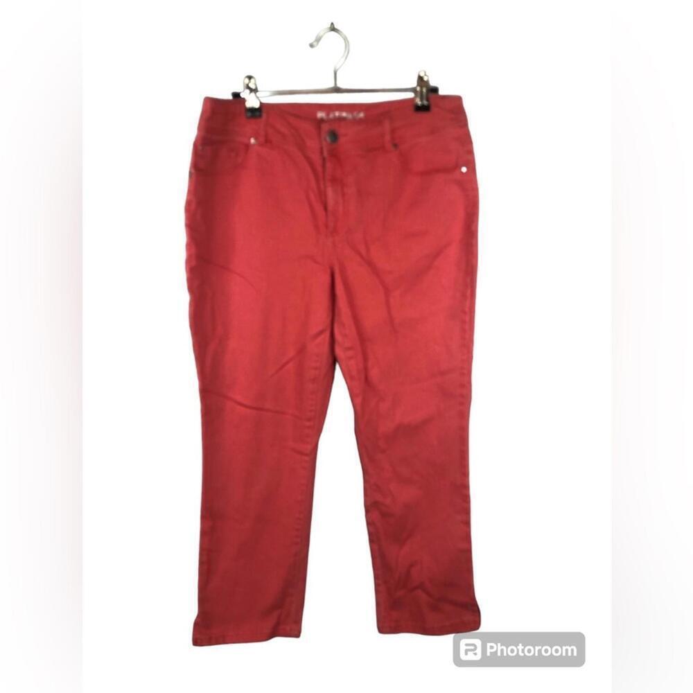 Chico’s Platinum Pant Jean Salmon Denim Cropped